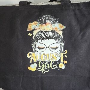 August Girl Black Tote Bag